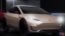 Tesla 'Model 2' rendering by Halo oto