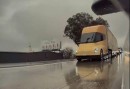Tesla Semi shows off wiper working in the rain