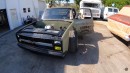 Tesla-Swapped 1985 Chevy C10 Square Body push-rod suspension setup trials