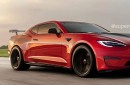 "Teslamaro ZL1" Chevrolet Camaro ZL1 with Tesla Model S face by superrenderscars on Instagram