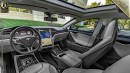 Interior of a Tesla Model S armored by Alpine Armoring