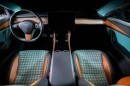 Tesla Model 3 "Plaid" Interior by Vilner Looks Like Vintage Chanel Tweed