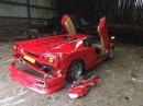 1990 Lamborghini Diablo crashed by Paddy McGuiness while shooting for Top Gear