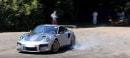 2018 Porsche 911 GT2 RS donuts at Goodwood