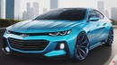 2025 Chevrolet Malibu rendering by Real Automotive