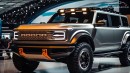 2025 Ford Bronco Hybrid rendering by AutomagzPro
