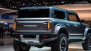 2025 Ford Bronco Hybrid rendering by AutomagzPro