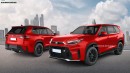 2025 Toyota GR Grand Highlander rendering by Digimods DESIGN