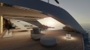 Apache proposes a striking superyacht with a flying pool on the owner's deck, plenty of other incredible amenities