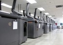 A room with HP Multi Jet Fusion 3D printers