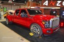 Lowered Ford Super Duty on 26s