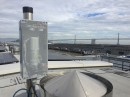 A BEACO?N node, consisting of a CO? sensor and an air quality monitor, atop the Exploratorium, an innovative science museum in San Francisco
