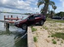Florida man shows off his alcohol-inspired mad parking skills with a Lexus RS hanging off a pier