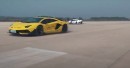 NIO EP9 "drag race" vs Lamborghini Aventador SVJ and Koenigsegg Agera R