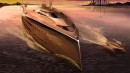 Cobra Project is a military-inspired superyacht powered by jumbo jet engines, with custom tender and helicopter