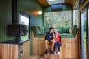 The Cocoon Tiny House Comes with a Dark Exterior and Bright Interior
