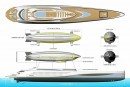The Colossea concept is a megayacht with a detachable superstructure that's an airship