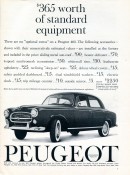 Peugeot 403 print ad in the United States