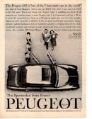 Peugeot 403 print ad in the United States