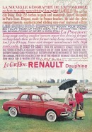 Renault Dauphine print ad in the United States