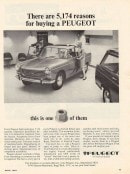 Peugeot print ad in the United States
