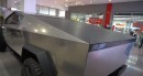 The Cybertruck is on display at the Petersen Automotive Museum in Los Angeles
