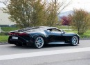 This is the first real-world sighting of the one-off Bugatti La Voiture Noire