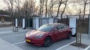 The first Tesla Supercharger V4