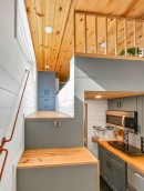 The Goldstein tiny house is a custom unit with a unique layout and plenty of surprises