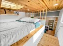 The Goldstein tiny house is a custom unit with a unique layout and plenty of surprises