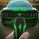 The Green Machine, a 2015 Ford Mustang V6 customized with Green accents