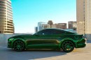 The Green Machine, a 2015 Ford Mustang V6 customized with Green accents