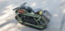 Hamyak, The Hamster, is a monotracked ATV no bigger than a kid's bike, yet powerful and capable
