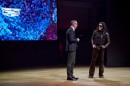 Lenny Kravitz and GM design chief Michael Simcoe at the official presentation of the Celestiq EV