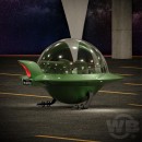 The Jetsons Flying Car CGI rendering by wb.artist20