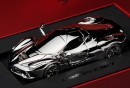 Ferrari LaFerrari silver scale model