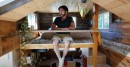 The Lucky Bear Lodge is a DIY tiny house built with reclaimed materials