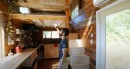 The Lucky Bear Lodge is a DIY tiny house built with reclaimed materials