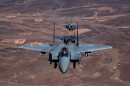 F-15E Strike Eagles flying formation