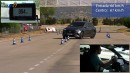 Mercedes-Benz EQS SUV moose test by km77.com