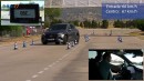 Mercedes-Benz EQS SUV moose test by km77.com