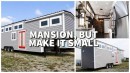 The Mini Mansion is a gooseneck tiny styled like an elegant country home