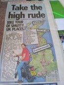 A man and his "steed:" Paul Taylor plans to visit only destinations with rude names, as Moronic Moped Marathon kicks off