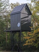 The Buitenverblijf Nest is a birdhouse-like tiny house with self-sufficient features
