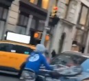 Angry cyclists attack BMW X5 at Manhattan intersection, NYC