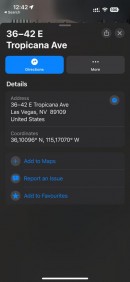 GPS coordinates on Apple Maps