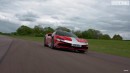 Ben Collins drives the Ferrari SF90 on the Thruxton race track