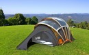 The Orange Solar Tent was a 2009 concept that featured solar cells for charging all devices, underfloor heating, and Wi-Fi