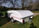 The Origami Teardrop is a collapsible trailer designed for easy towing but maximum functionality