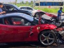 A Ferrari 488 GTB crashed in Hanoi on July 21